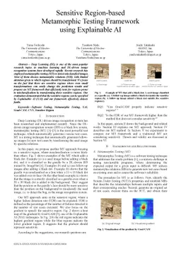 Sensitive Region-based Metamorphic Testing Framework using Explainable
  AI
