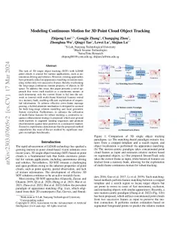 Modeling Continuous Motion for 3D Point Cloud Object Tracking