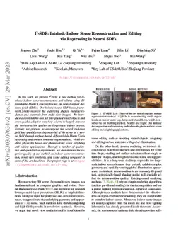 I$^2$-SDF: Intrinsic Indoor Scene Reconstruction and Editing via
  Raytracing in Neural SDFs