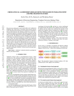 Cross-lingual Alzheimer's Disease detection based on paralinguistic and
  pre-trained features