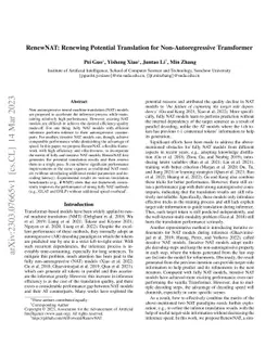 RenewNAT: Renewing Potential Translation for Non-Autoregressive
  Transformer