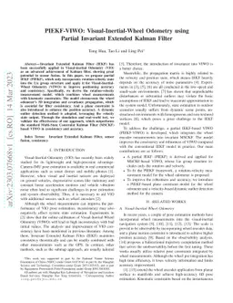 PIEKF-VIWO: Visual-Inertial-Wheel Odometry using Partial Invariant
  Extended Kalman Filter