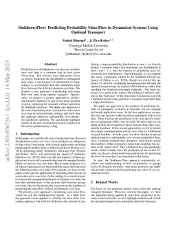 Sinkhorn-Flow: Predicting Probability Mass Flow in Dynamical Systems
  Using Optimal Transport