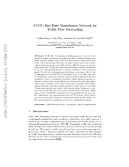 FPTN: Fast Pure Transformer Network for Traffic Flow Forecasting