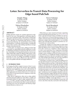 Lotus: Serverless In-Transit Data Processing for Edge-based Pub/Sub