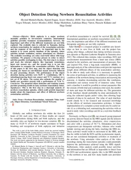 Object Detection During Newborn Resuscitation Activities