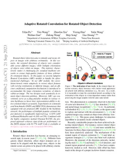 Adaptive Rotated Convolution for Rotated Object Detection