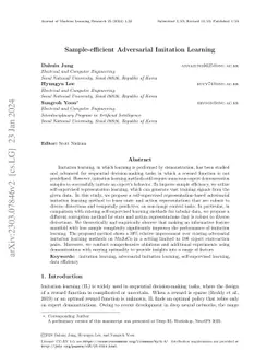 Sample-efficient Adversarial Imitation Learning
