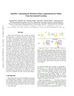 DualMix: Unleashing the Potential of Data Augmentation for Online
  Class-Incremental Learning