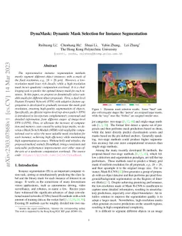 DynaMask: Dynamic Mask Selection for Instance Segmentation