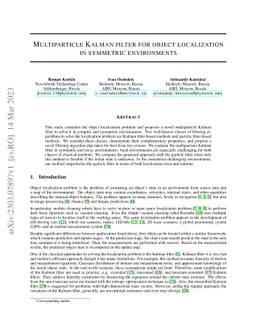 Multiparticle Kalman filter for object localization in symmetric
  environments