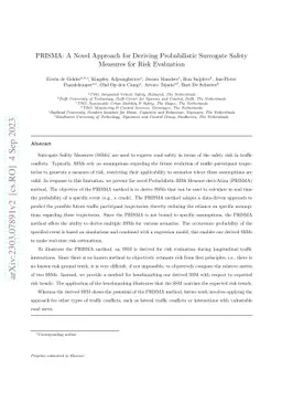 PRISMA: A Novel Approach for Deriving Probabilistic Surrogate Safety
  Measures for Risk Evaluation