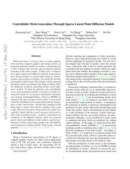Controllable Mesh Generation Through Sparse Latent Point Diffusion
  Models