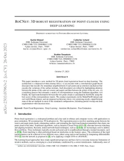 RoCNet: 3D Robust Registration of Point-Clouds using Deep Learning