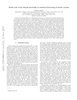 Model scale versus domain knowledge in statistical forecasting of
  chaotic systems
