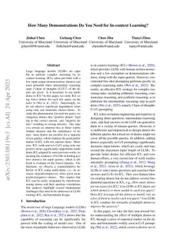 How Many Demonstrations Do You Need for In-context Learning?