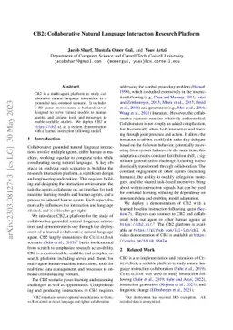 CB2: Collaborative Natural Language Interaction Research Platform