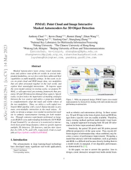 PiMAE: Point Cloud and Image Interactive Masked Autoencoders for 3D
  Object Detection