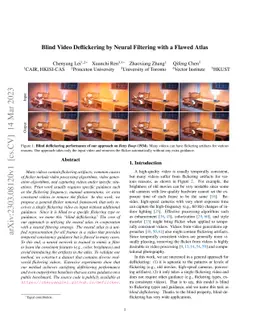 Blind Video Deflickering by Neural Filtering with a Flawed Atlas