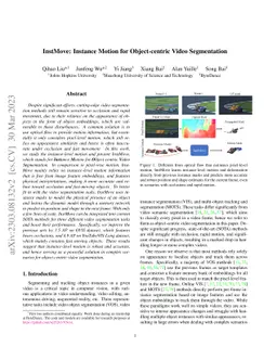 InstMove: Instance Motion for Object-centric Video Segmentation