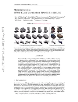 MeshDiffusion: Score-based Generative 3D Mesh Modeling