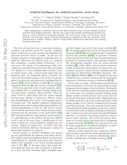 Artificial intelligence for artificial materials: moiré atom