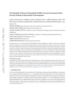 The Equitable AI Research Roundtable (EARR): Towards Community-Based
  Decision Making in Responsible AI Development