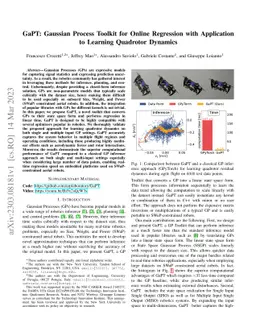 GaPT: Gaussian Process Toolkit for Online Regression with Application to
  Learning Quadrotor Dynamics