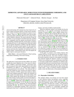 Improving Adversarial Robustness with Hypersphere Embedding and
  Angular-based Regularizations