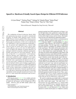 SpaceEvo: Hardware-Friendly Search Space Design for Efficient INT8
  Inference