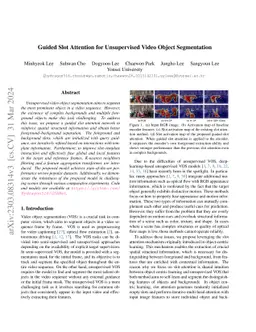 Guided Slot Attention for Unsupervised Video Object Segmentation