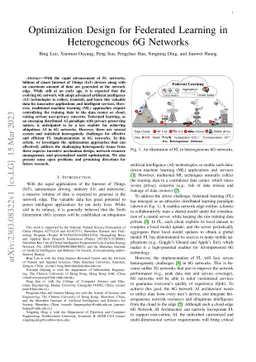 Optimization Design for Federated Learning in Heterogeneous 6G Networks