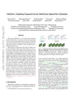VideoFlow: Exploiting Temporal Cues for Multi-frame Optical Flow
  Estimation