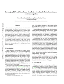 Leveraging TCN and Transformer for effective visual-audio fusion in
  continuous emotion recognition