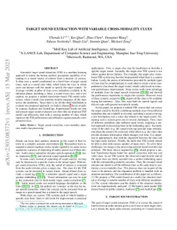 Target Sound Extraction with Variable Cross-modality Clues