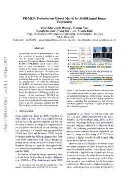 PR-MCS: Perturbation Robust Metric for MultiLingual Image Captioning