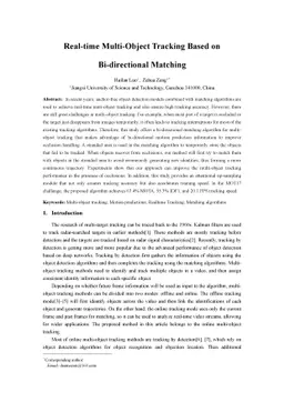 Real-time Multi-Object Tracking Based on Bi-directional Matching