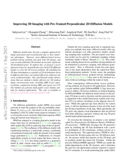 Improving 3D Imaging with Pre-Trained Perpendicular 2D Diffusion Models