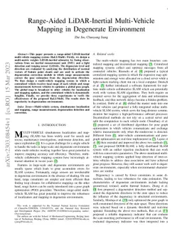 Range-Aided LiDAR-Inertial Multi-Vehicle Mapping in Degenerate
  Environment