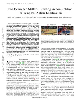 Co-Occurrence Matters: Learning Action Relation for Temporal Action
  Localization