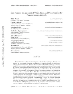 Can Fairness be Automated? Guidelines and Opportunities for
  Fairness-aware AutoML