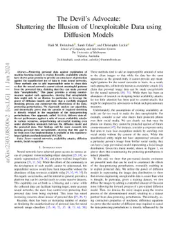 The Devil's Advocate: Shattering the Illusion of Unexploitable Data
  using Diffusion Models