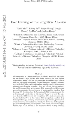 Deep Learning for Iris Recognition: A Review