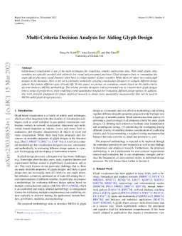 Multi-Criteria Decision Analysis for Aiding Glyph Design