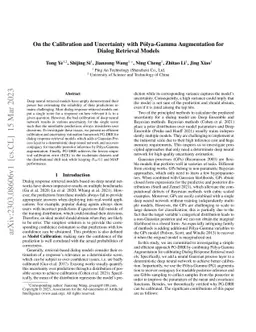 On the Calibration and Uncertainty with Pólya-Gamma Augmentation for
  Dialog Retrieval Models