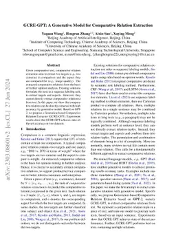 GCRE-GPT: A Generative Model for Comparative Relation Extraction
