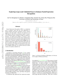 Exploring Large-scale Unlabeled Faces to Enhance Facial Expression
  Recognition