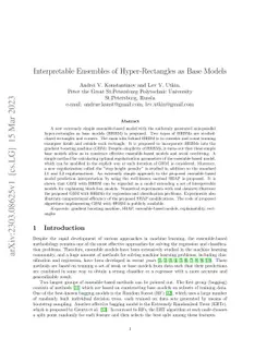 Interpretable Ensembles of Hyper-Rectangles as Base Models