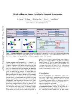 High-level Feature Guided Decoding for Semantic Segmentation