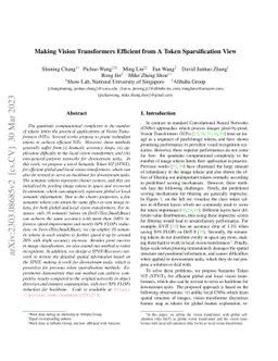 Making Vision Transformers Efficient from A Token Sparsification View